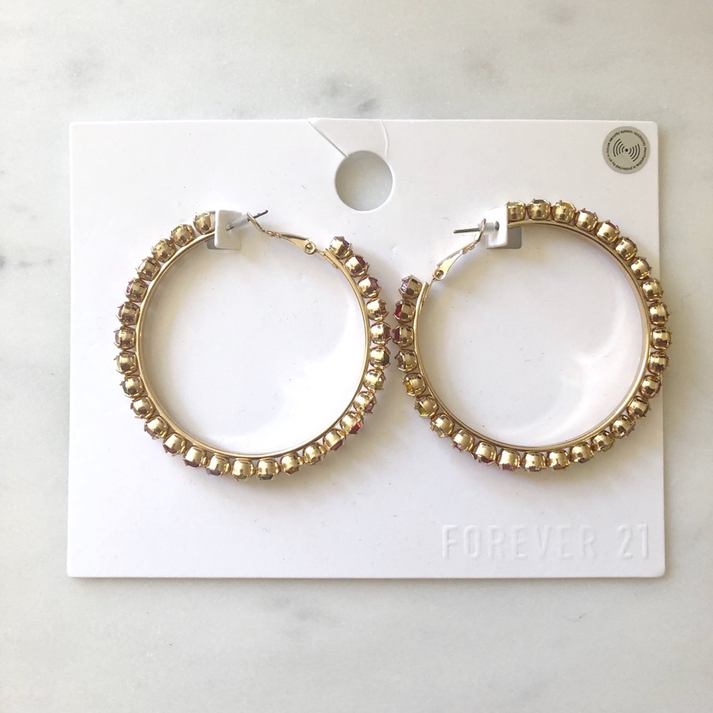 🌈🌟RAINBOW STATEMENT HOOPS BY F21🌈🌟